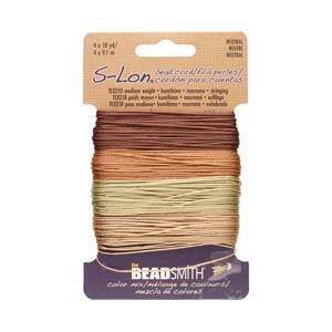 Nici nylonowe S-Lon heavy twist bead/mac cord NEUTRAL 0,5mm [4x9,1m]