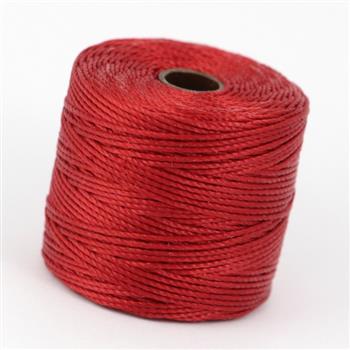 Nici nylonowe S-Lon heavy twist bead/mac cord RED HOT  0,5mm/70m [szpula]