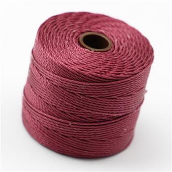 Nici nylonowe S-Lon heavy twist bead/mac cord  WINE 0,5mm/70m [szpula]