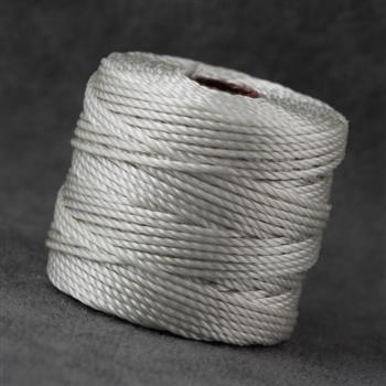 Nici nylonowe S-Lon heavy twist macrame cord CREAM 0,9mm/32m [szpula]