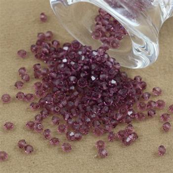 Preciosa Bicone Bead Rondelle Amethyst 3mm [20szt]