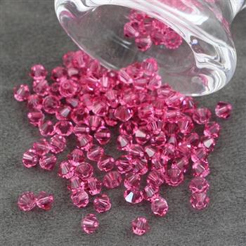 Preciosa Bicone Bead Rondelle Rose 4mm [20szt]