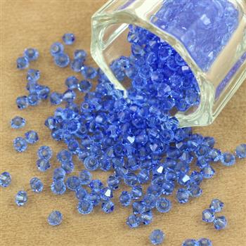 Preciosa Bicone Bead Rondelle Sapphire 3mm [20szt]