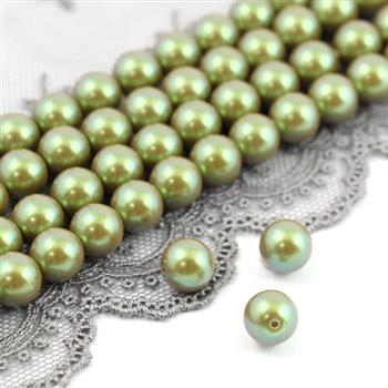 Preciosa Nacre Round Pearl Maxima Pearlescent Khaki 4mm [10szt]