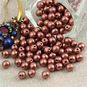 Round Beads Bronze Copper 4mm [50szt]