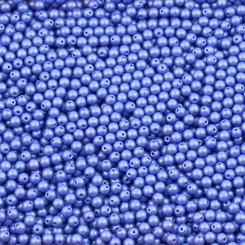 Round Beads Powdery - Blue 3mm [50szt]