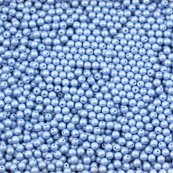 Round Beads Powdery - Pastel Blue 3mm [50szt]