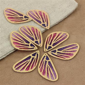 Skrzydło motyla fioletowe 30x16mm