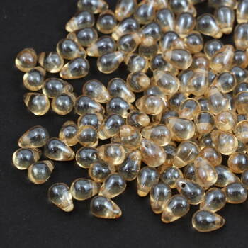 Teardrops Beads Crystal Champagne Luster 6x4mm [20szt]