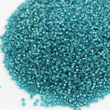 Toho Round 15/0 Inside-Color Lt Sapphire/Metallic Teal-Lined [5g]