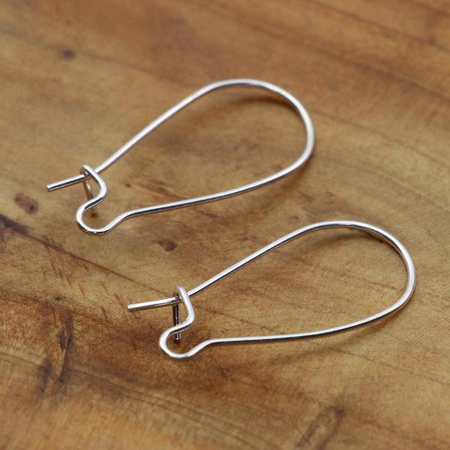 Bigle zamknięte srebrne 25x10mm [1 para]