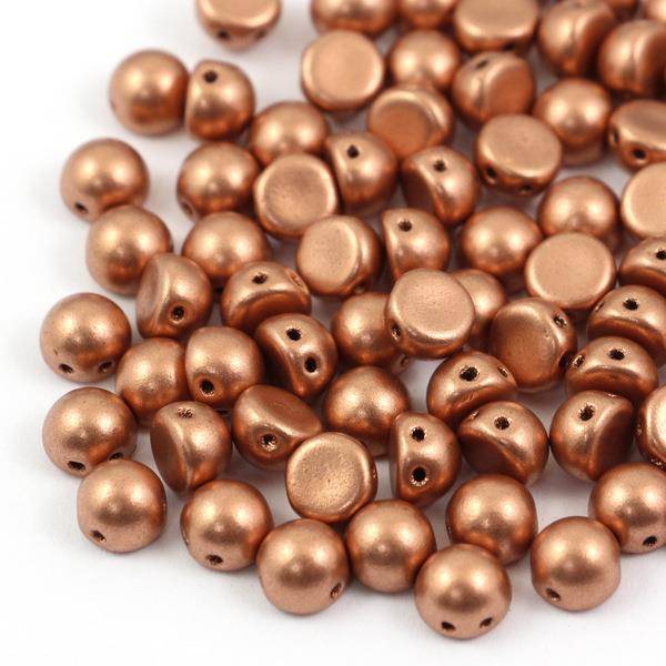 CzechMates Cabochon 7mm Matte Metallic Copper [10szt]