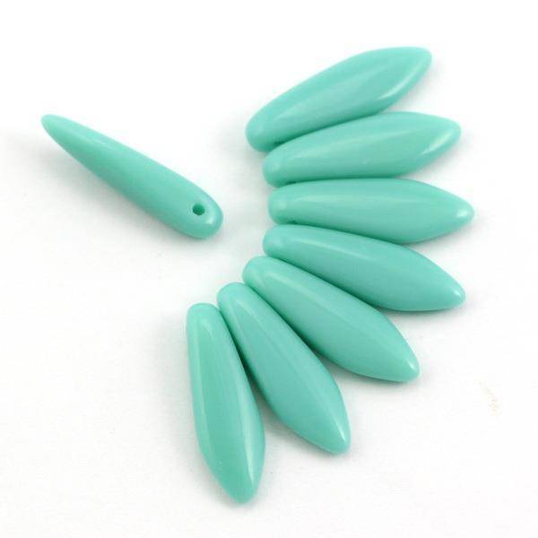 Dagger Opaque Turquoise Green 5x16mm [10szt]