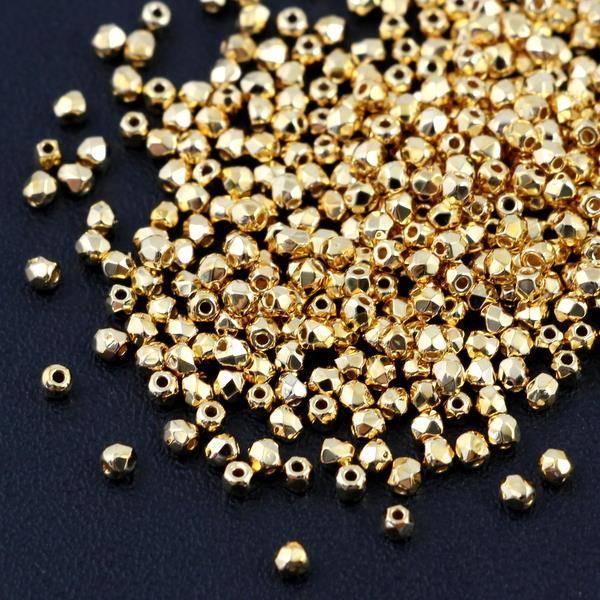 Fire Polish 2mm 24kT Gold Plated HQ [80szt]