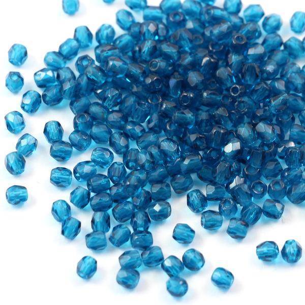 Fire Polish 3mm Capri Blue [40szt]