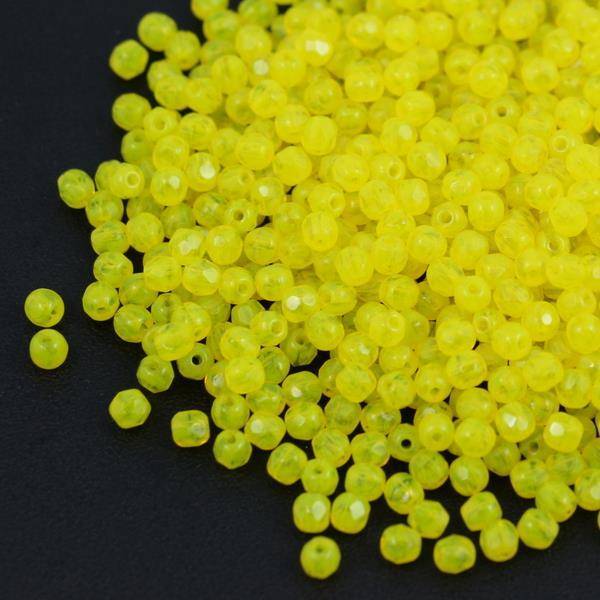 Fire Polish 3mm Opal Sunflower [40szt]