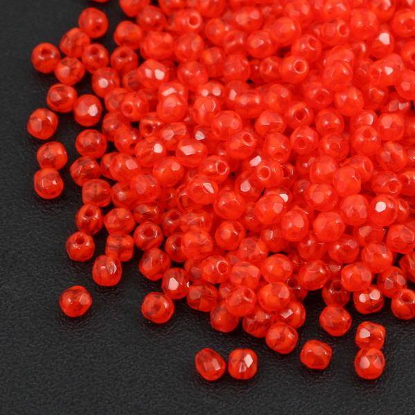 Fire Polish 3mm Orange Opal [40szt]