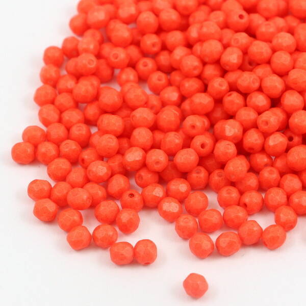 Fire Polish 4mm Chalk Orange [20szt]