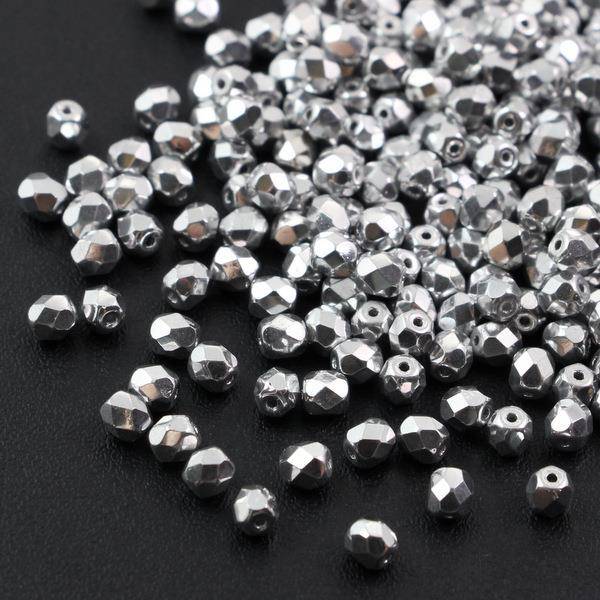 Fire Polish 4mm Crystal Labrador Full [40szt]