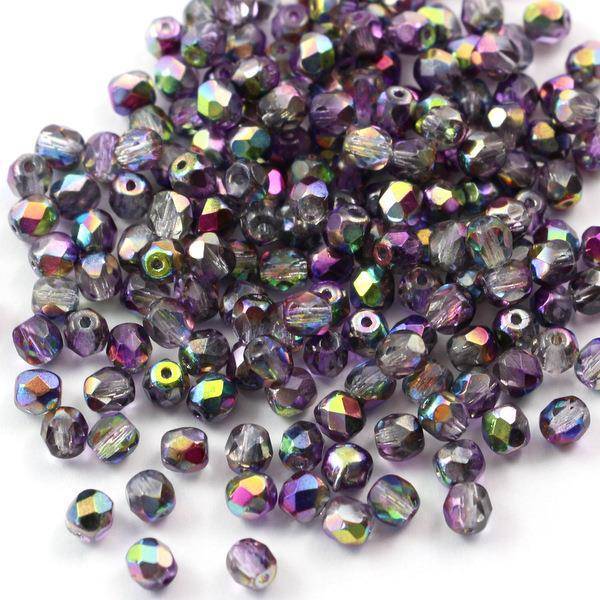 Fire Polish 4mm Crystal Magic Purple [40szt]