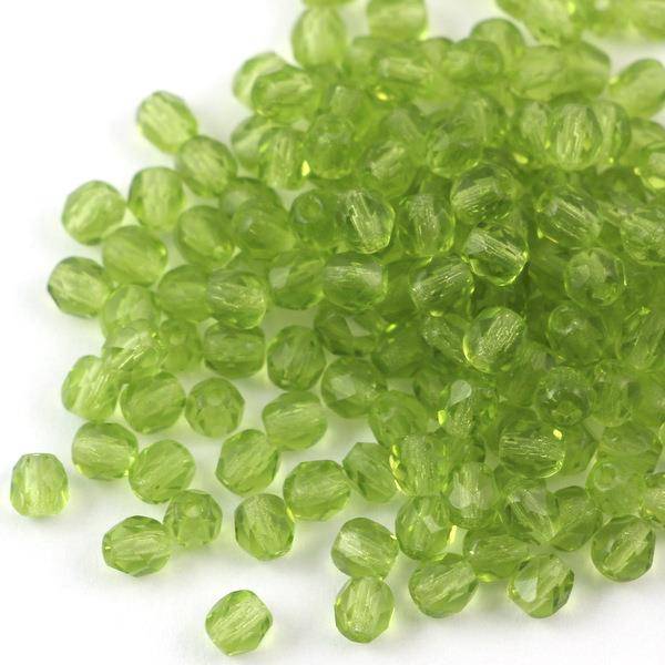 Fire Polish 4mm Olivine [20szt]