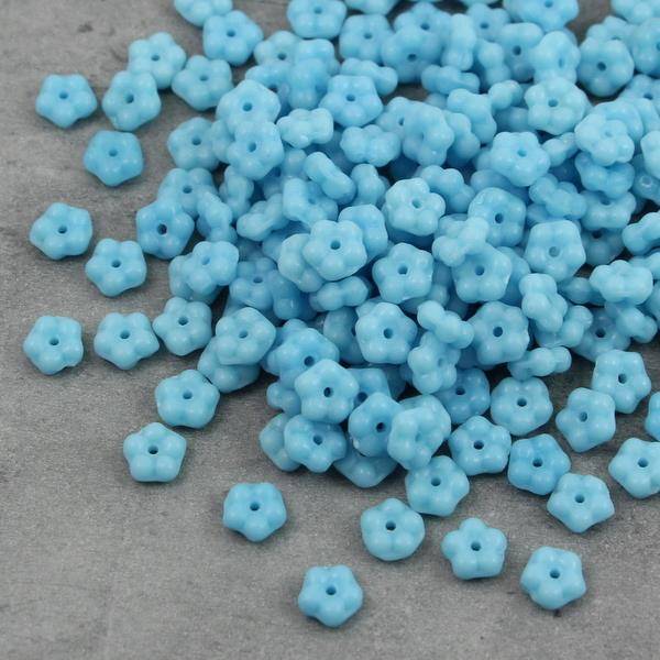 Forget me not Beads Opaque Turquoise Blue 5mm [50szt]