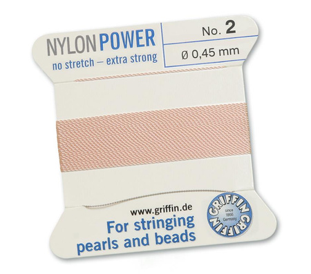 Griffin Nici nylonowe z igłą light pink 0,45mm