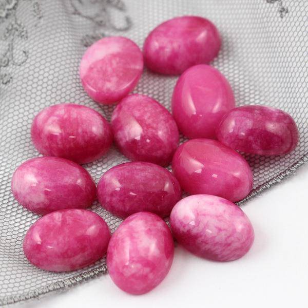 Kaboszon jadeit różowy owal 16x12mm