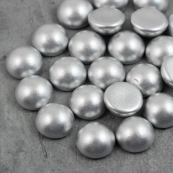 Kaboszon szklany Aluminium Silver 12mm