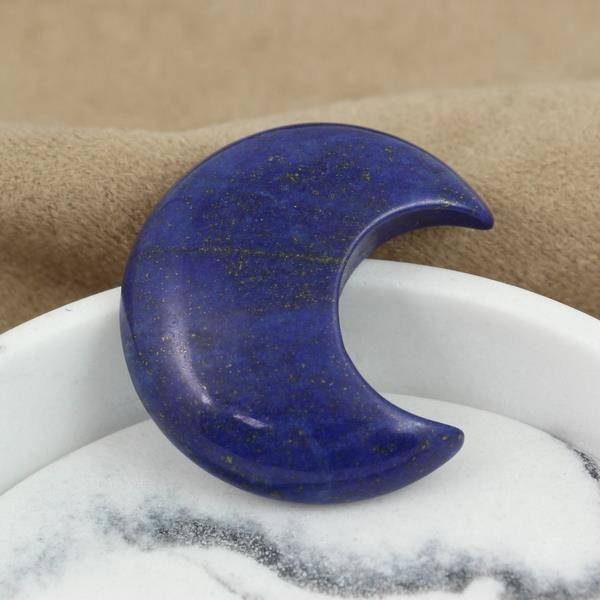 Lapis lazuli kaboszon księżyc 35mm