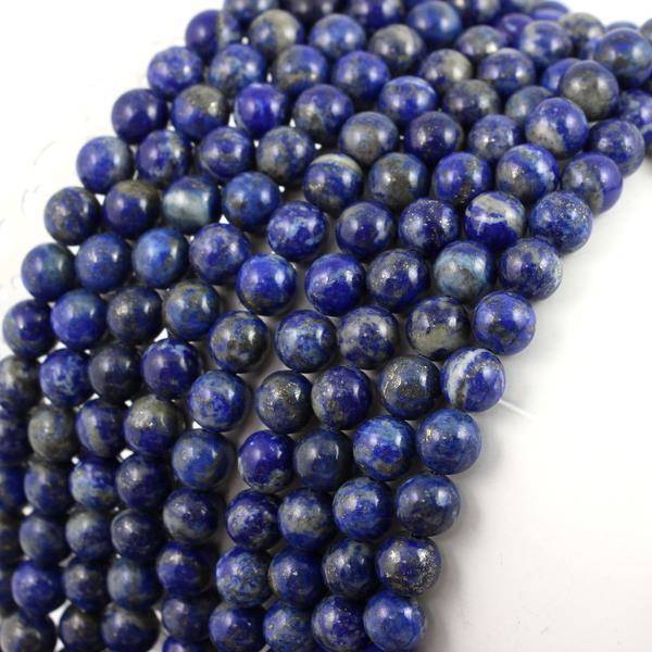 Lapis lazuli z pirytem kula gładka 8mm