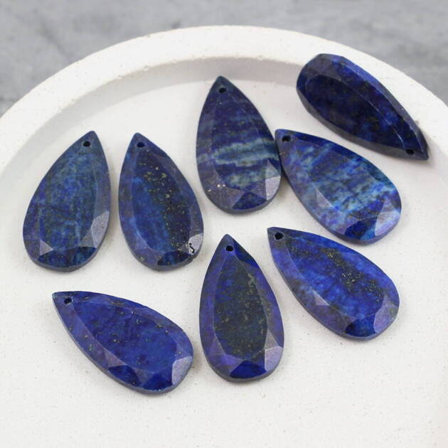 Lapis lazuli zawieszka łezka fasetowana 25x13mm [para]