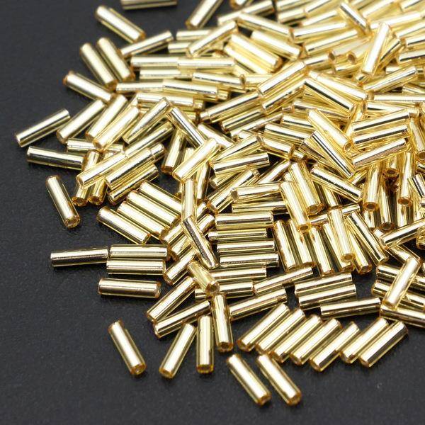 Miyuki Bugle #2 Silver Lined Gold 6mm [5g]