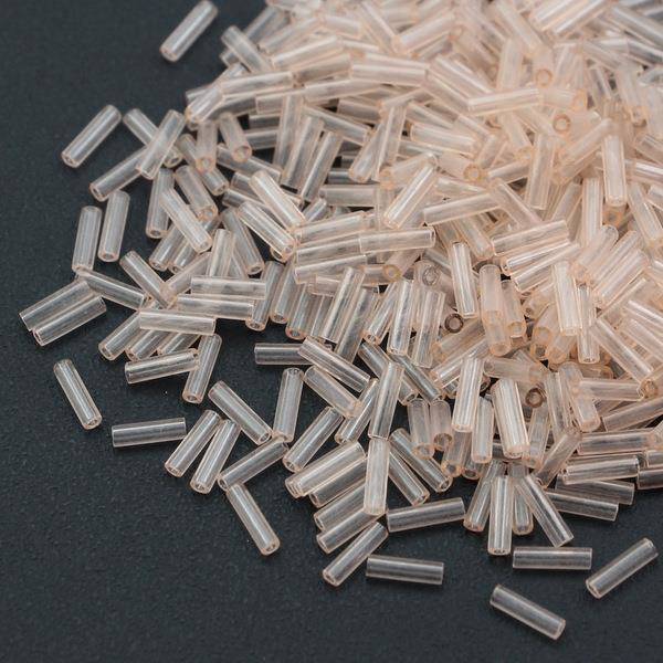 Miyuki Bugle #2 Transparent Pale Pink 6mm [5g]