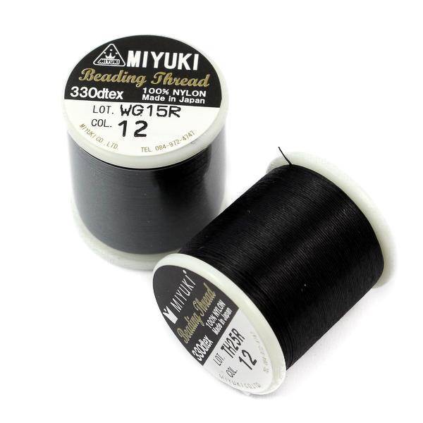 Miyuki nici nylonowe black 0,2mm [szpula 50m]