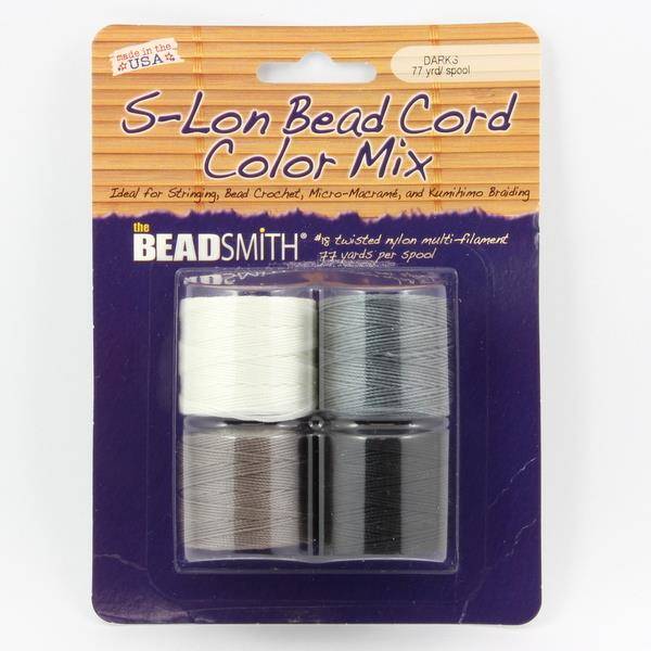 Nici nylonowe S-Lon bead cord DARKS 0,5mm/70m [4szt]