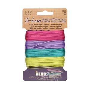 Nici nylonowe S-Lon heavy twist bead/mac cord BRIGHT 0,5mm [4x9,1m]