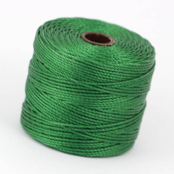 Nici nylonowe S-Lon heavy twist bead/mac cord GREEN 0,5mm/70m [szpula]