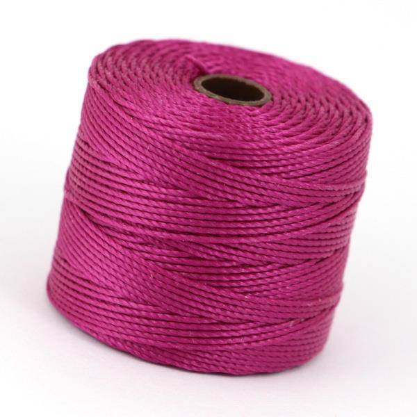 Nici nylonowe S-Lon heavy twist bead/mac cord MAGENTA 0,5mm/70m [szpula]