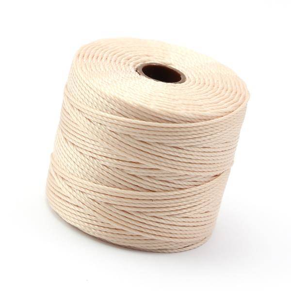 Nici nylonowe S-Lon heavy twist bead/mac cord NATURAL 0,5mm/70m [szpula]