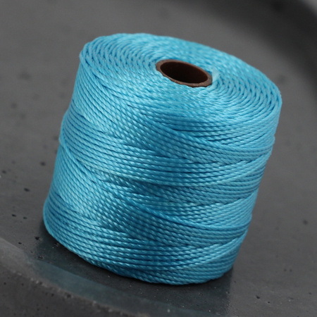 Nici nylonowe S-Lon heavy twist bead/mac cord NILE BLUE 0,5mm/70m [szpula]