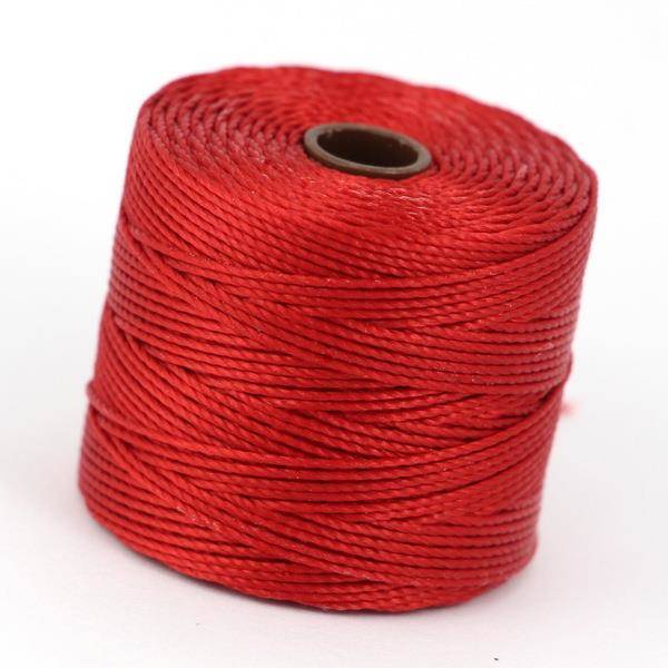 Nici nylonowe S-Lon heavy twist bead/mac cord SHANGHAI RED 0,5mm/70m [szpula]