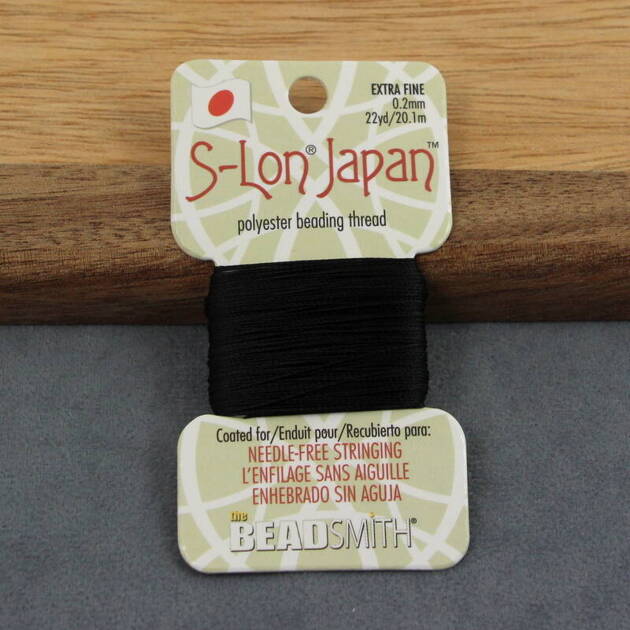 Nici poliestrowe S-Lon Japan Extra Fine do nawlekania black 0,2 mm [20m]