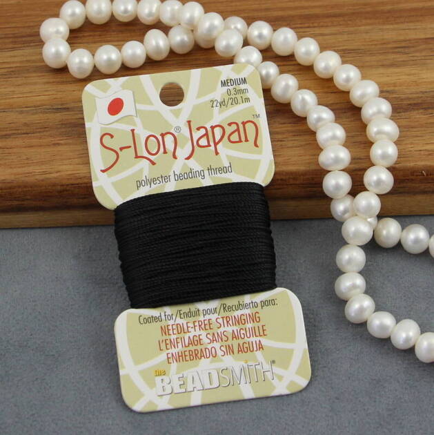 Nici poliestrowe S-Lon Japan Medium do nawlekania black 0,3 mm [20m]