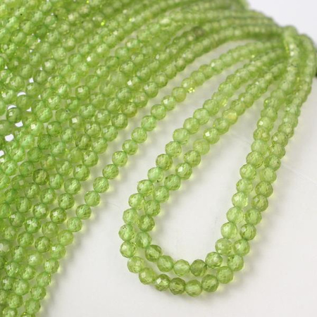 Peridot kula fasetowana 3,5mm [sznur 39cm]