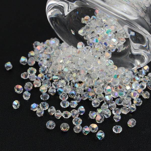 Preciosa Bicone Bead Rondelle Crystal AB 3mm [20szt]