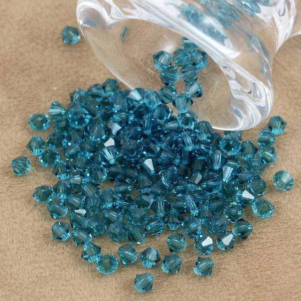 Preciosa Bicone Bead Rondelle Indicolite 4mm [20szt]