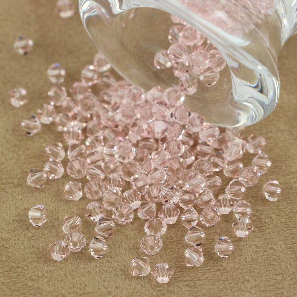 Preciosa Bicone Bead Rondelle Light Rose 4mm [20szt]