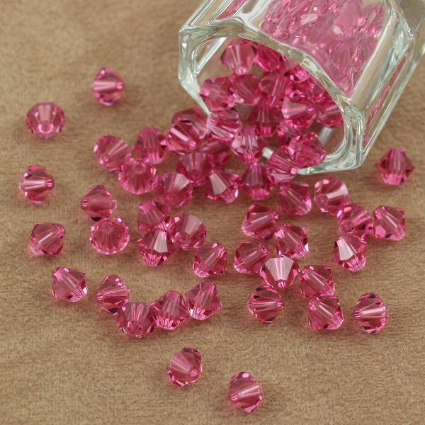 Preciosa Bicone Bead Rondelle Rose 6mm [12szt]