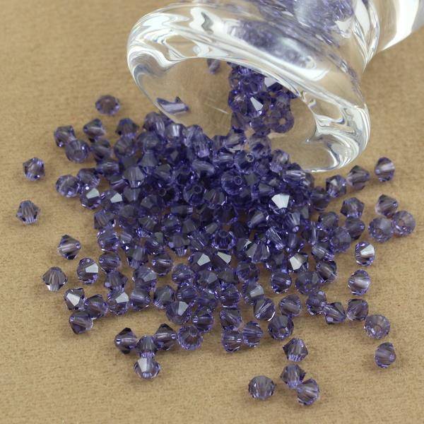 Preciosa Bicone Bead Rondelle Tanzanite 4mm [20szt]